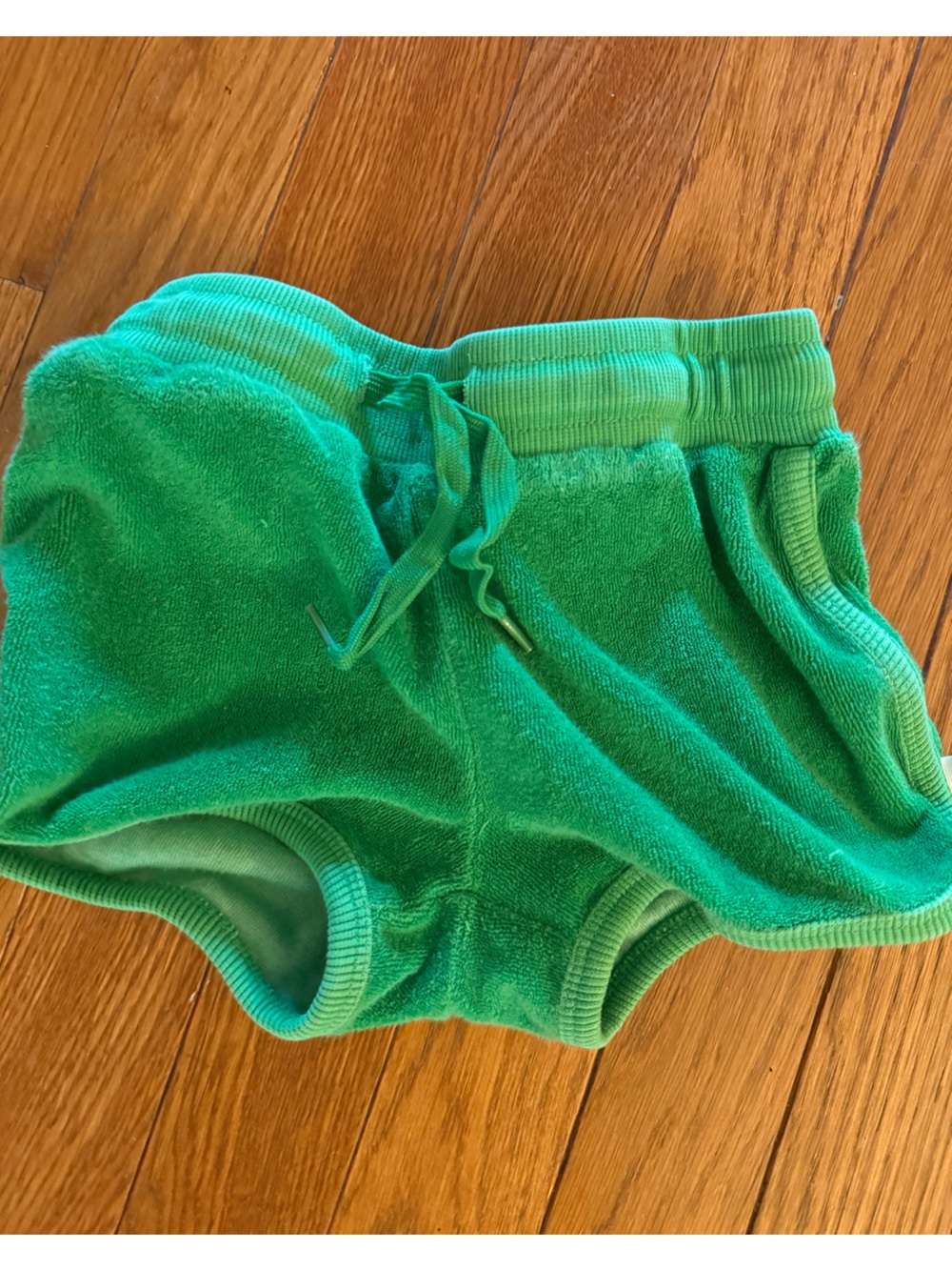 Molo Green Terry Cloth Kids Shorts